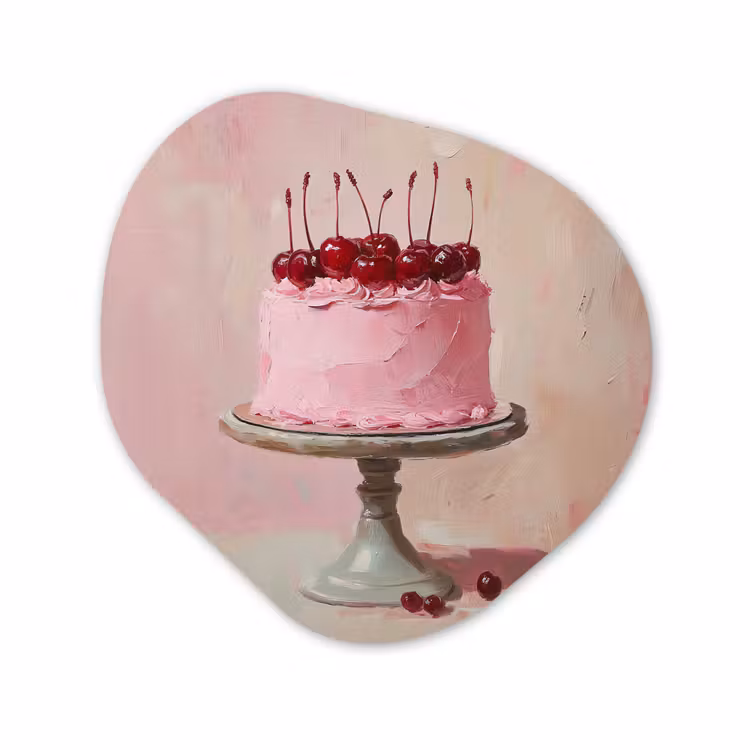 Organische vorm aluminium - Taart - Pink - Cherry — 1
