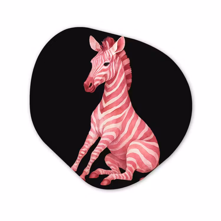 Organische vorm aluminium - Zebra - Roze - Gestreept — 1