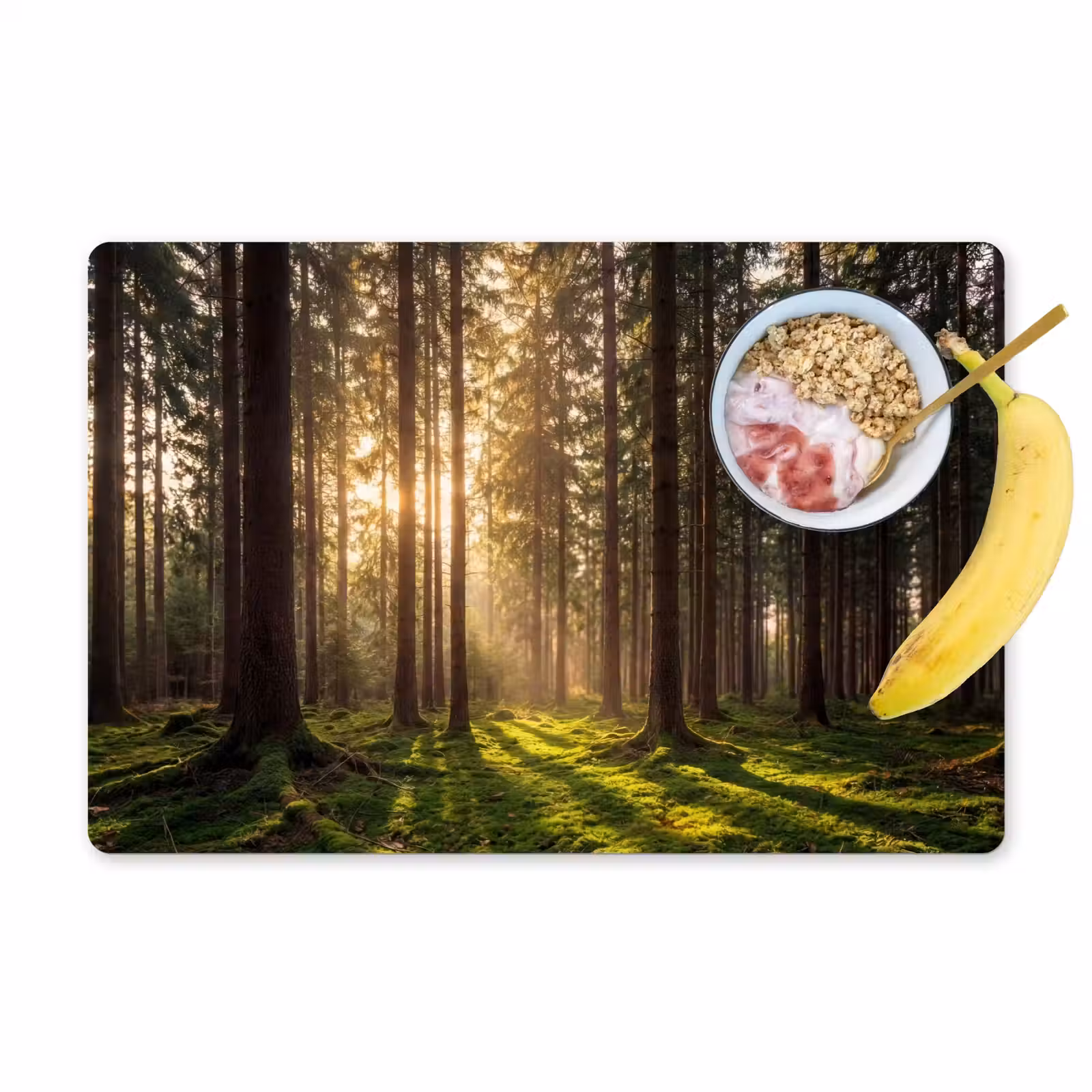 Placemat - 6 stuks - Bos - Gras - Zonlicht — 1