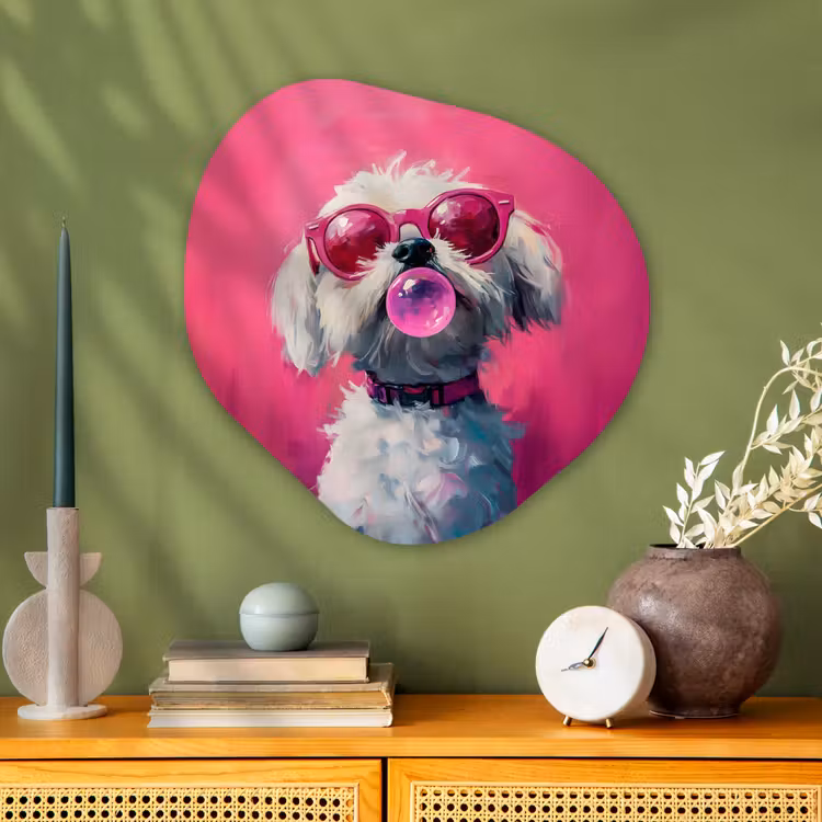 Organische vorm aluminium - Pink - Hond - Bubbel — 2