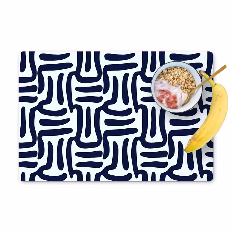 Placemat - 6 stuks - Abstract - Modern - Blauw — 1