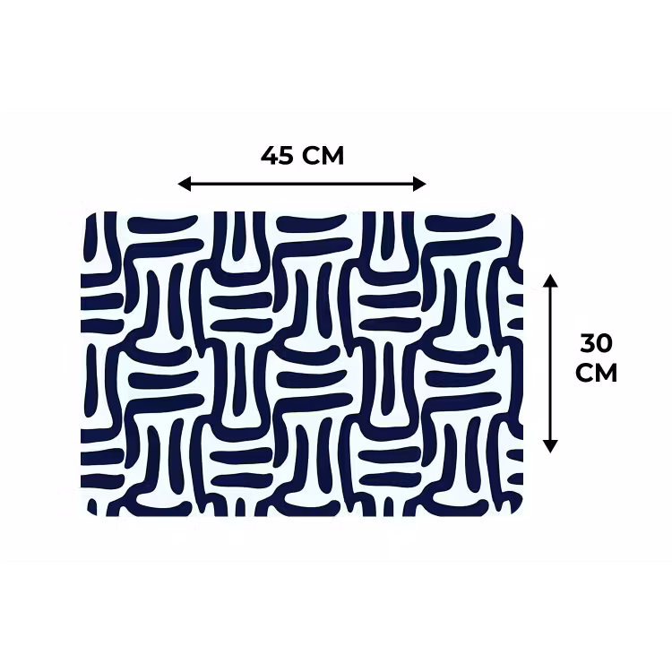 Placemat - 6 stuks - Abstract - Modern - Blauw — 3