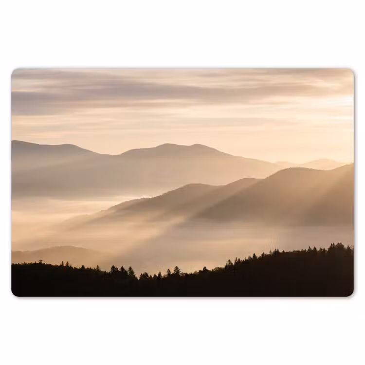 Placemat - 6 stuks - Bergen - Mist - Zonnestralen — 7