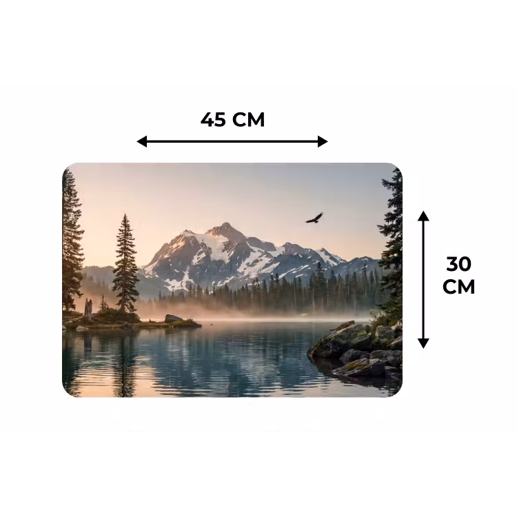 Placemat - 6 stuks - Bergen - Water - Bomen — 3