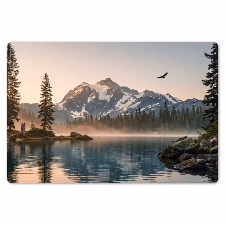 Placemat - 6 stuks - Bergen - Water - Bomen — 7