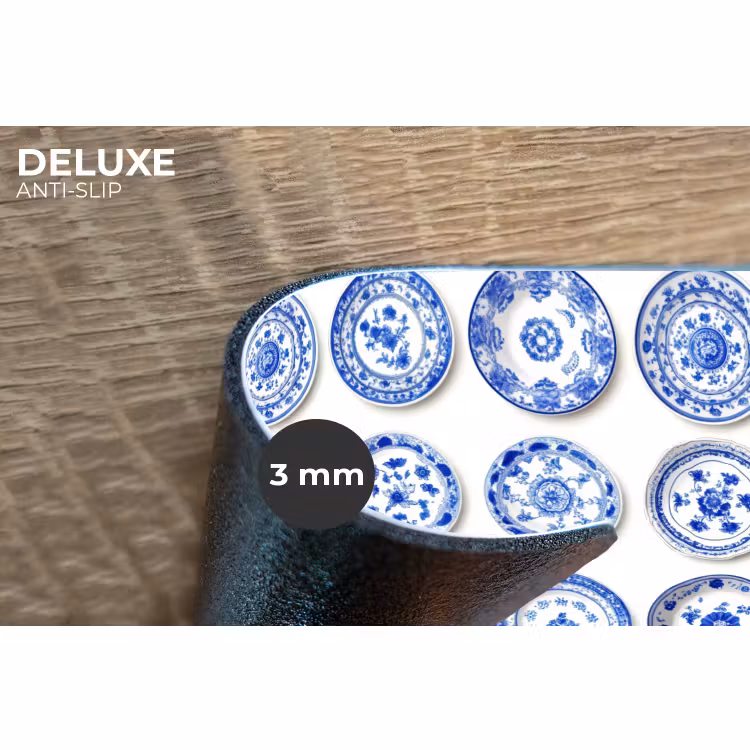 Placemat - 6 stuks - Borden - Bloemen - Patroon - Blauw — 4