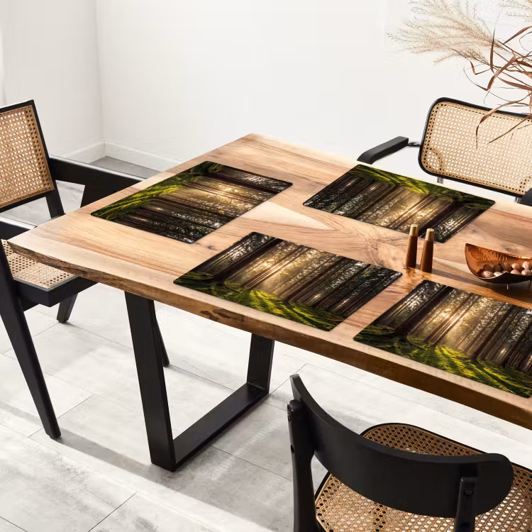 Placemat - 6 stuks - Bos - Gras - Zonlicht — 5
