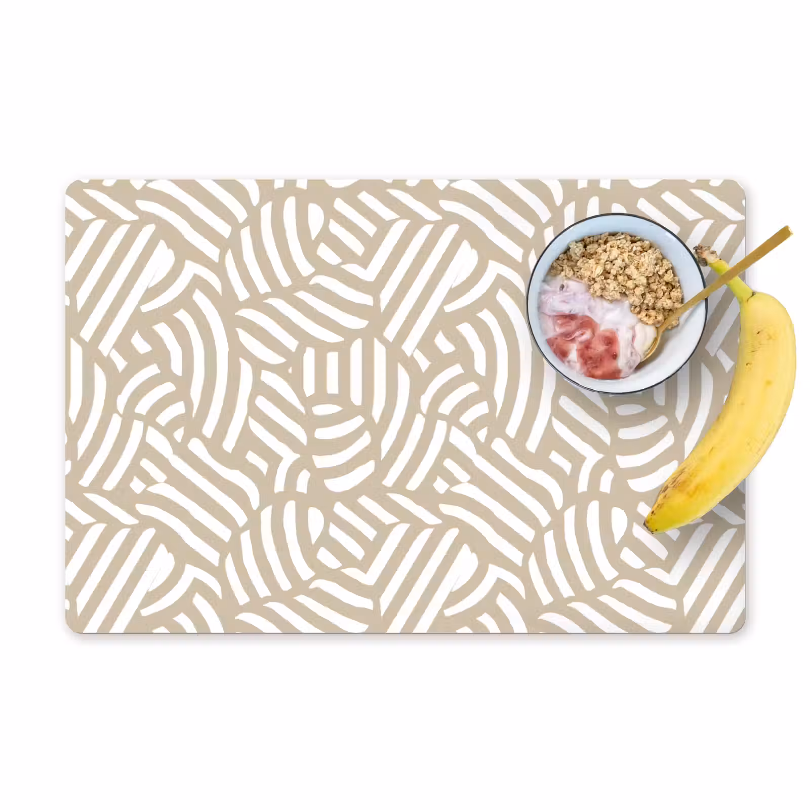 Placemat - 6 stuks - Abstract - Modern - Beige — 1