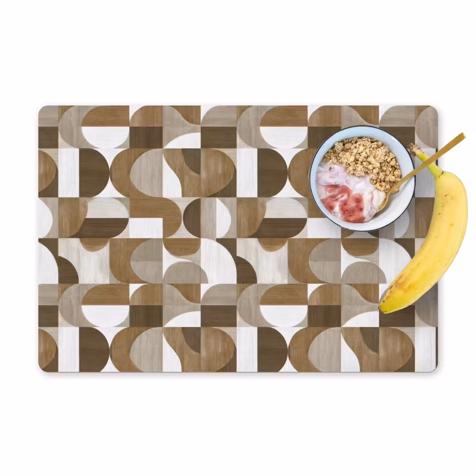 Placemat - 6 stuks - Abstract - Retro - Bruin — 1