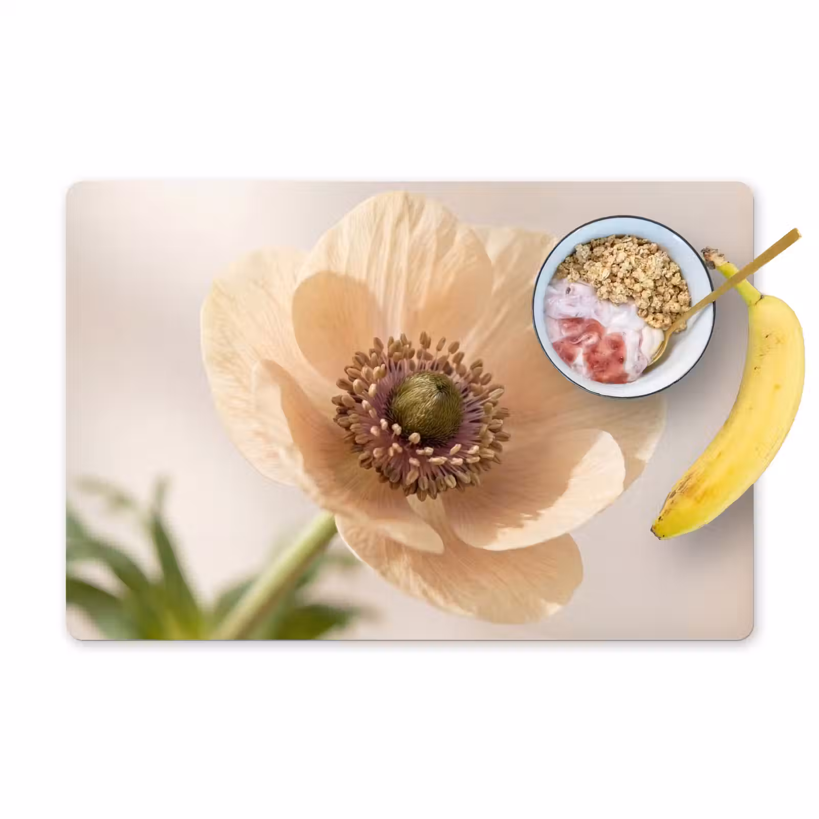 Placemat - 6 stuks - Bloem - Minimalistisch - Groen — 1