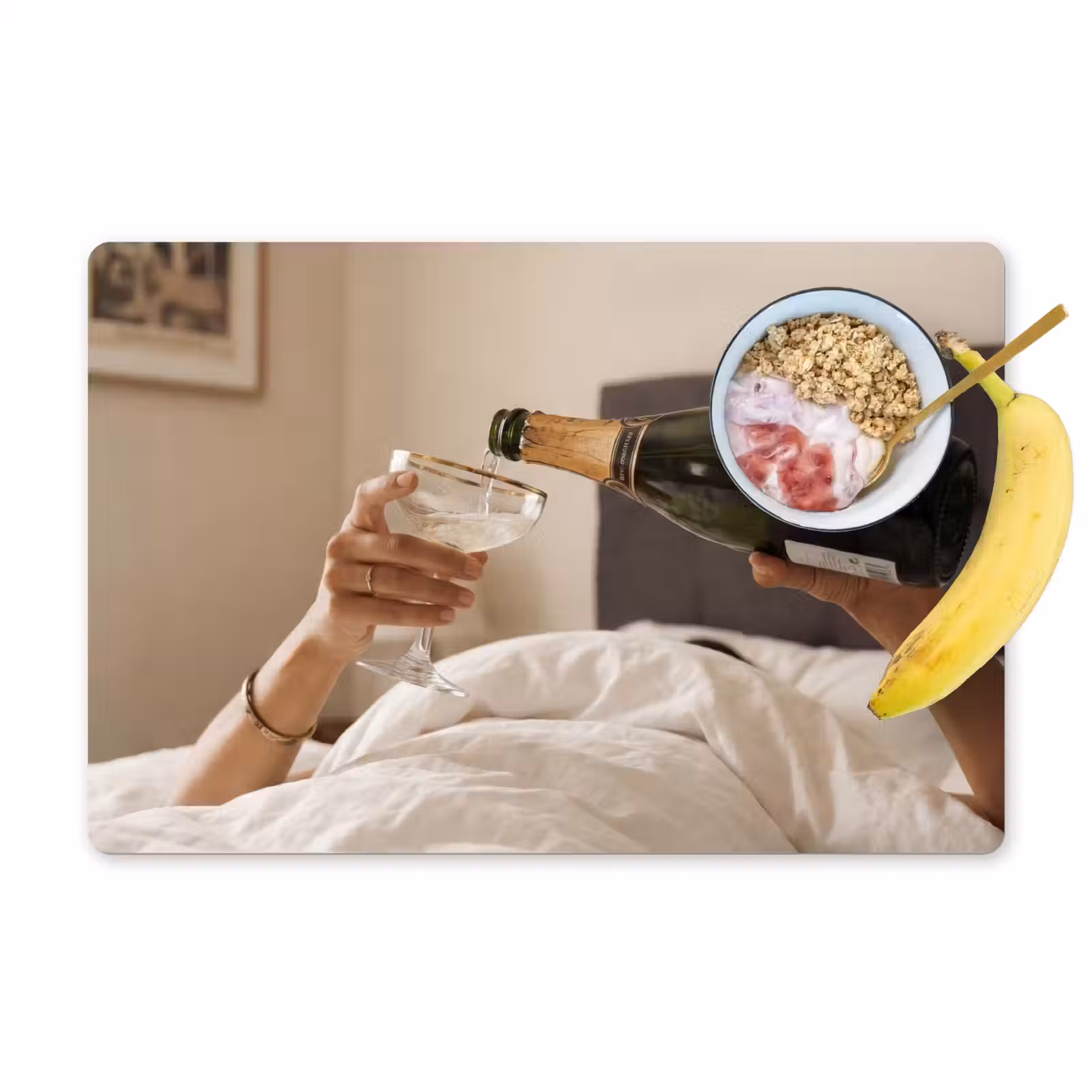 Placemat - 6 stuks - Champagne - Bed - Bubbels — 1