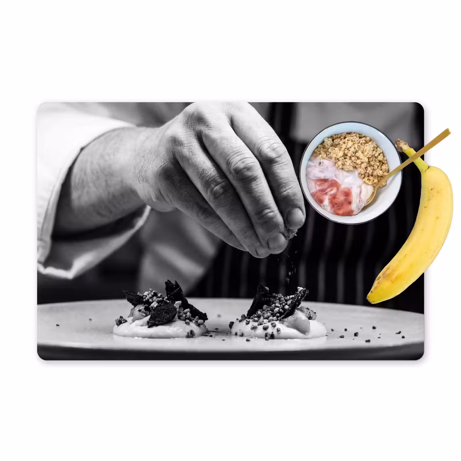 Placemat - 6 stuks - Chef - Garnering - Gerecht — 1