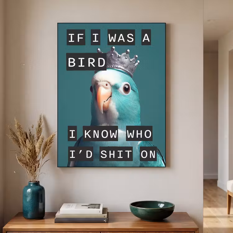 Art Frame - Parkiet - Turquoise - Quotes - Decoratie — 2