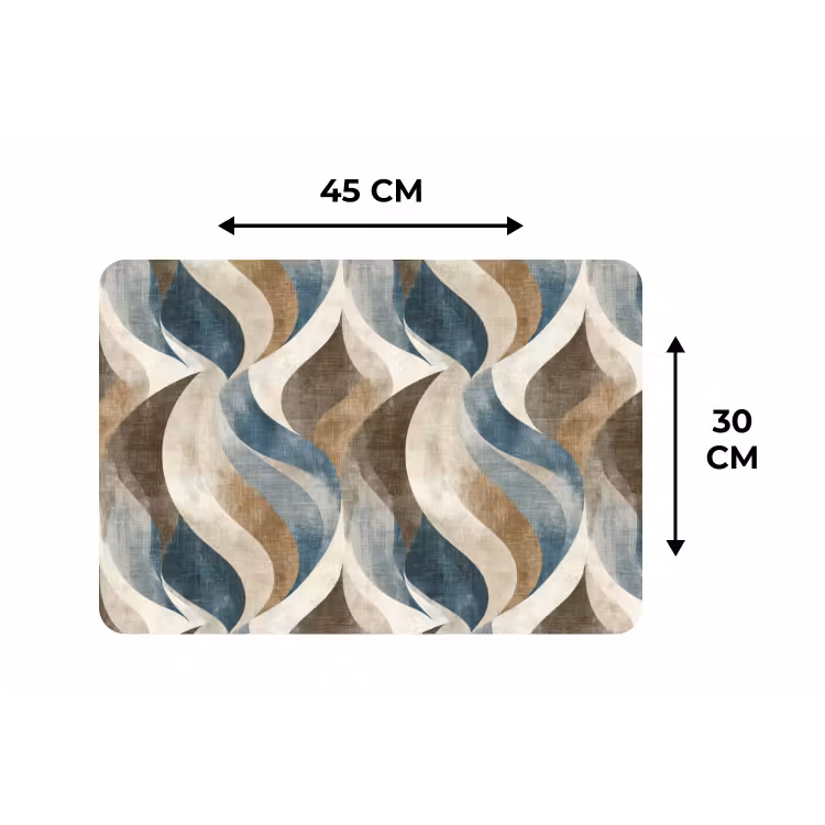 Placemat - 6 stuks - Abstract - Golven - Kleurrijk — 3