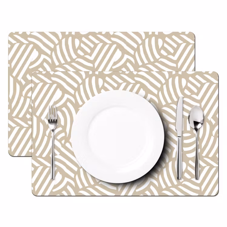 Placemat - 6 stuks - Abstract - Modern - Beige — 2