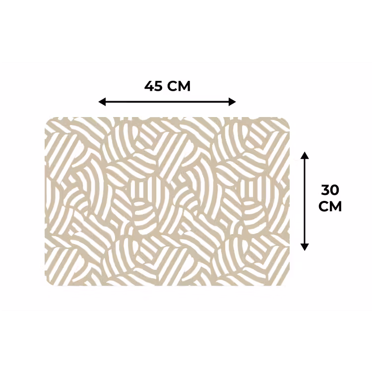 Placemat - 6 stuks - Abstract - Modern - Beige — 3
