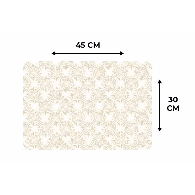 Placemat - 6 stuks - Abstract - Motief - Beige — 3