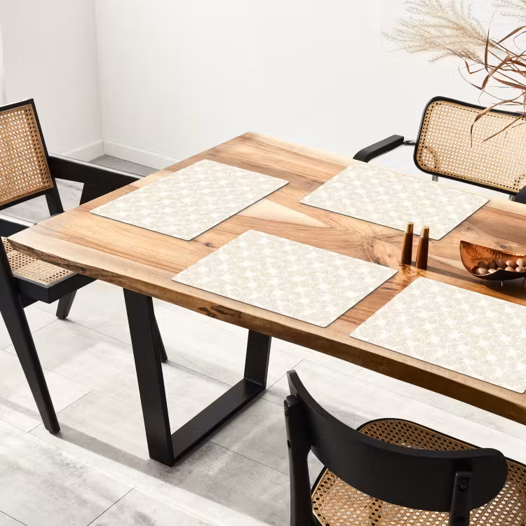Placemat - 6 stuks - Abstract - Motief - Beige — 5