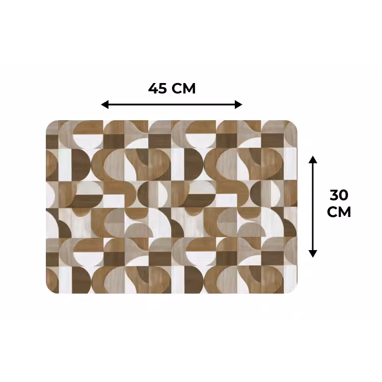 Placemat - 6 stuks - Abstract - Retro - Bruin — 3