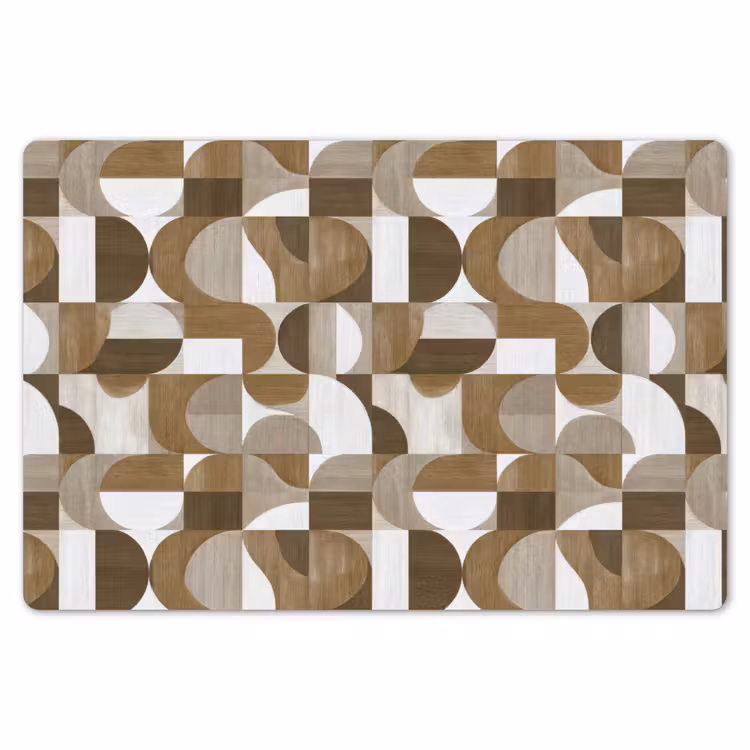 Placemat - 6 stuks - Abstract - Retro - Bruin — 7