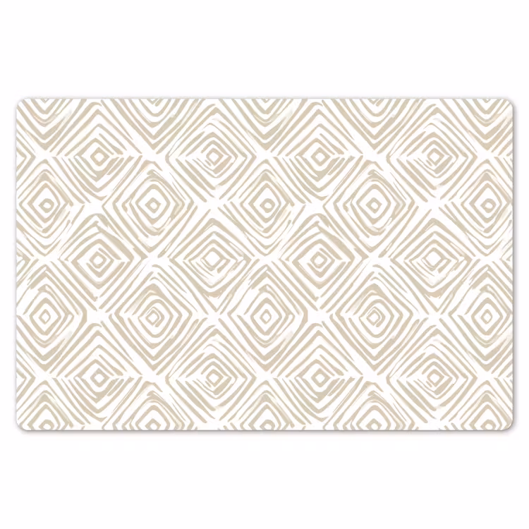 Placemat - 6 stuks - Abstract - Ruit - Beige — 7