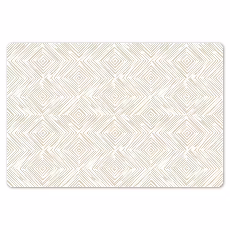 Placemat - 6 stuks - Abstract - Ruiten - Beige — 7