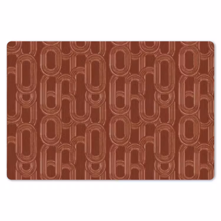 Placemat - 6 stuks - Abstract - Textuur - Bruin — 7
