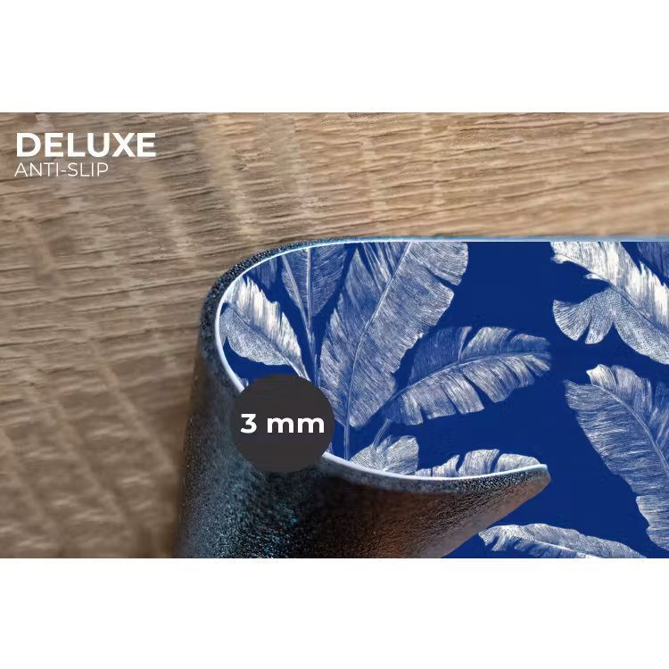 Placemat - 6 stuks - Blad - Palm - Blauw — 4