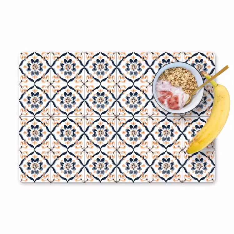Placemat - 6 stuks - Bladvorm - Patroon - Kleurrijk — 1
