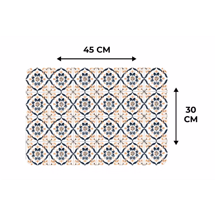 Placemat - 6 stuks - Bladvorm - Patroon - Kleurrijk — 3
