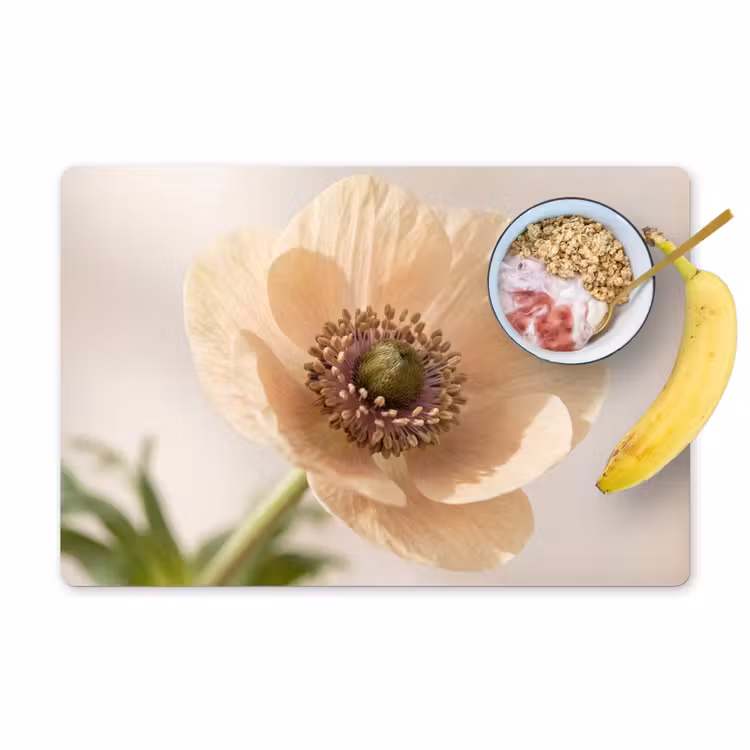 Placemat - 6 stuks - Bloem - Minimalistisch - Groen — 1