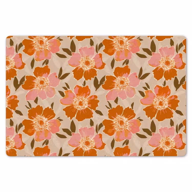 Placemat - 6 stuks - Bloemen - Motief - Retro — 7