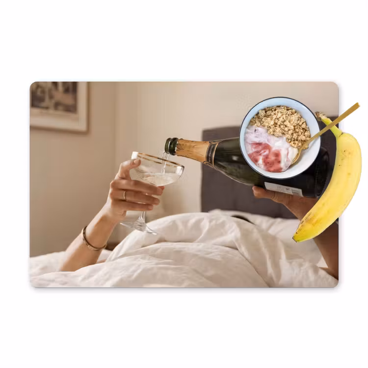 Placemat - 6 stuks - Champagne - Bed - Bubbels — 1