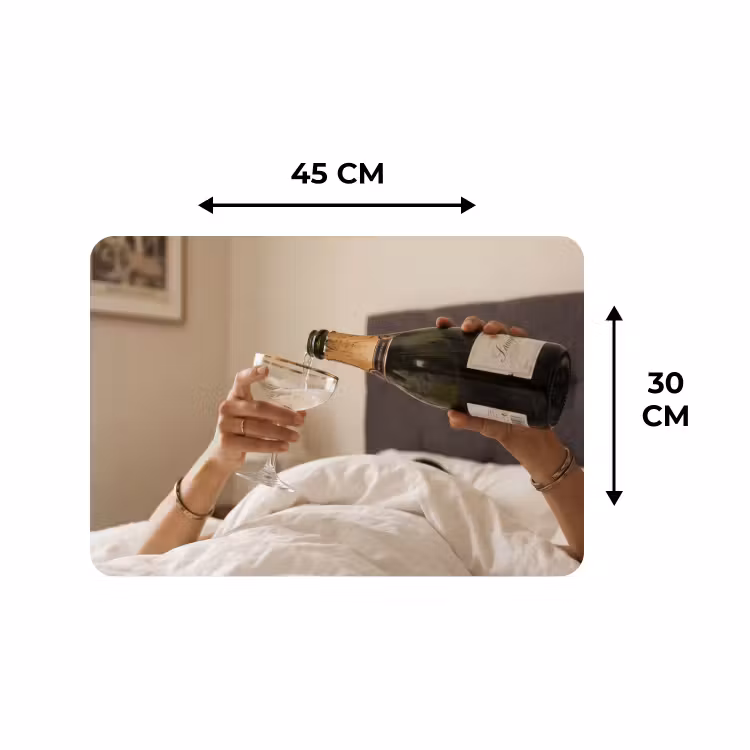 Placemat - 6 stuks - Champagne - Bed - Bubbels — 3