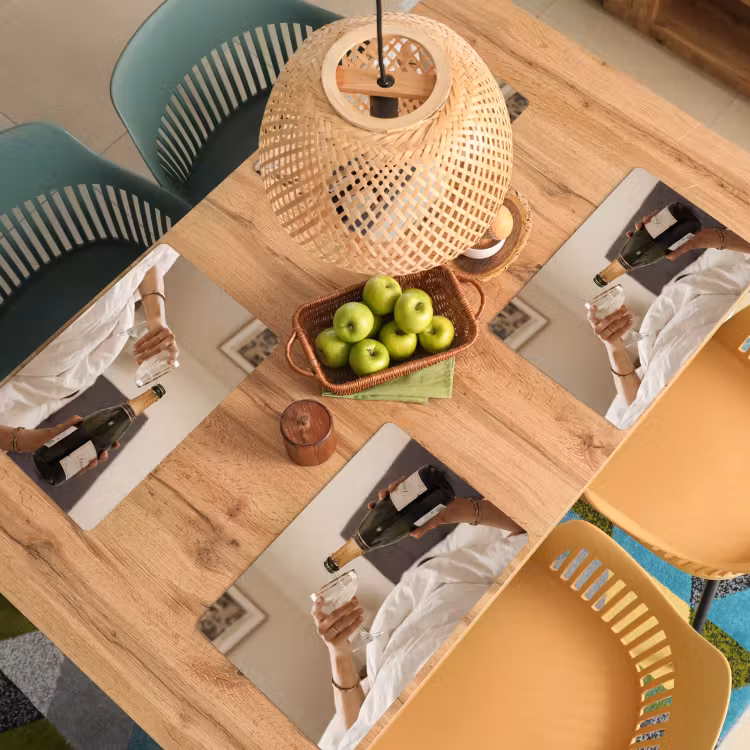 Placemat - 6 stuks - Champagne - Bed - Bubbels — 6