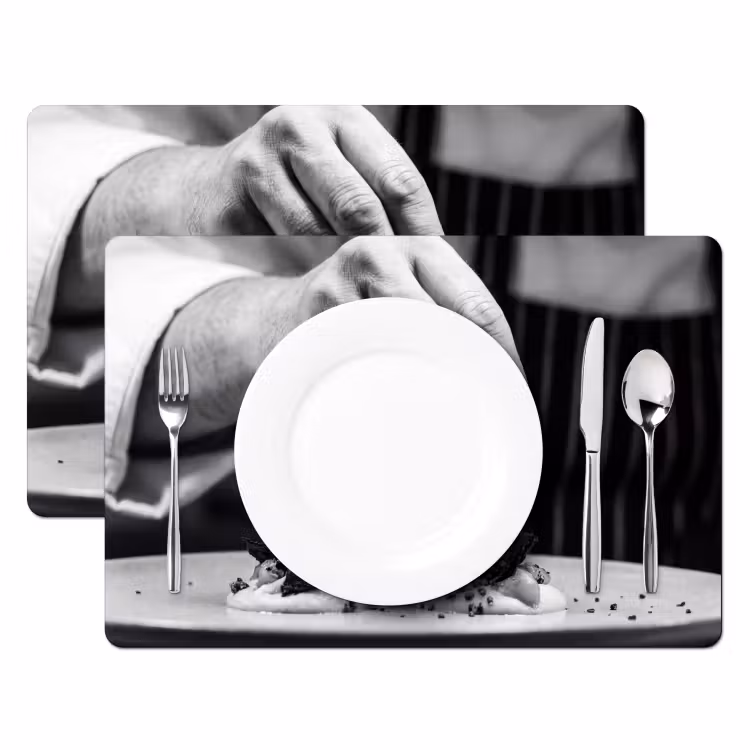 Placemat - 6 stuks - Chef - Garnering - Gerecht — 2