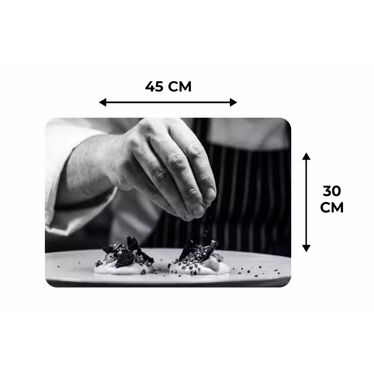 Placemat - 6 stuks - Chef - Garnering - Gerecht — 3