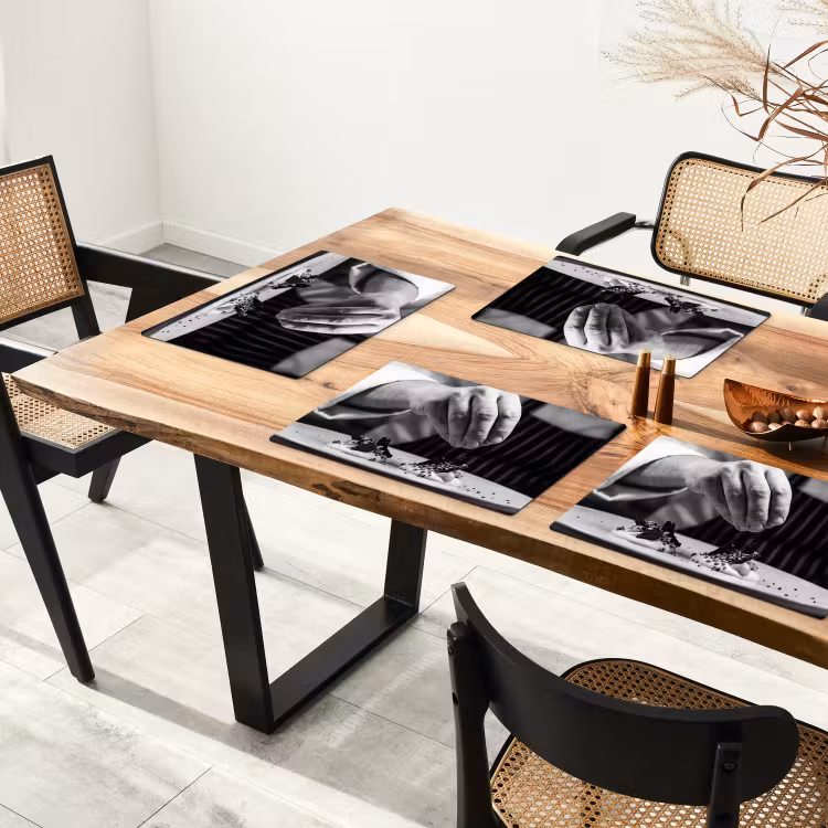 Placemat - 6 stuks - Chef - Garnering - Gerecht — 5