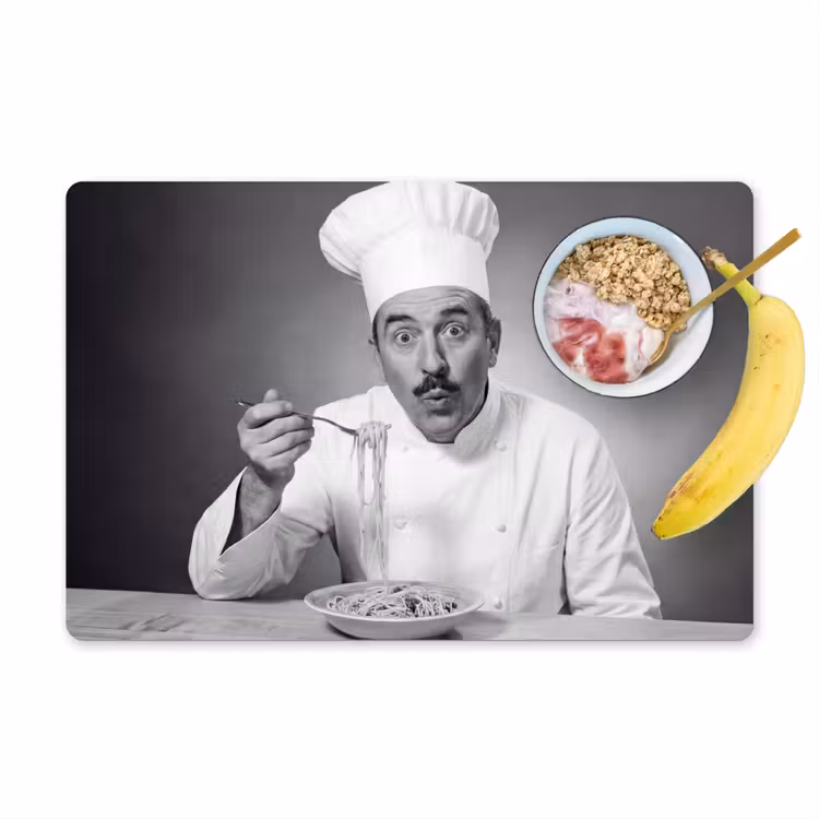 Placemat - 6 stuks - Chef - Spaghetti - Pasta — 1