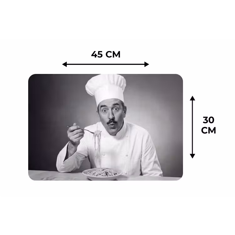 Placemat - 6 stuks - Chef - Spaghetti - Pasta — 3
