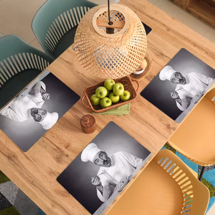 Placemat - 6 stuks - Chef - Spaghetti - Pasta — 6