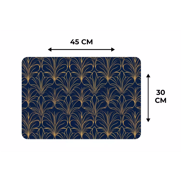 Placemat - 6 stuks - Deco - Waaier - Blauw — 3