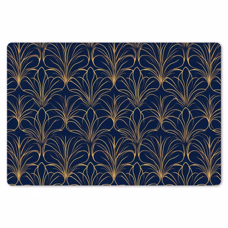 Placemat - 6 stuks - Deco - Waaier - Blauw — 7