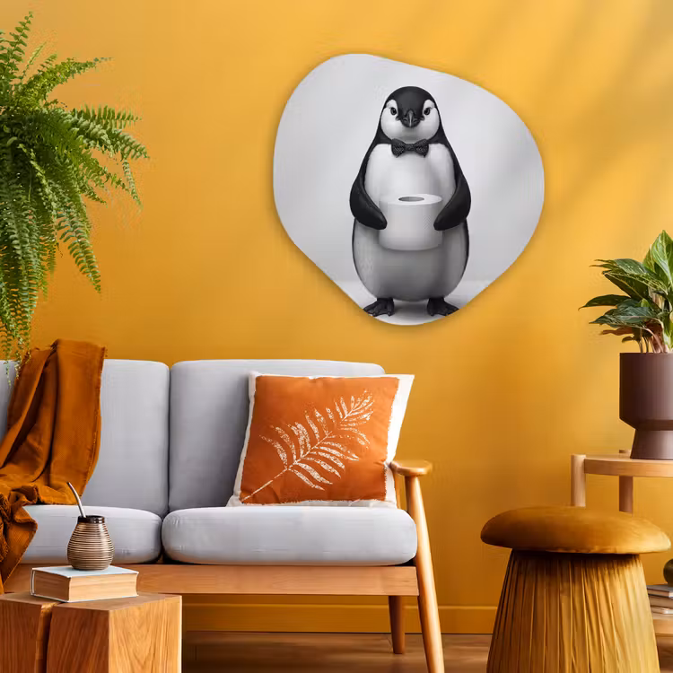 Organische vorm aluminium - Pinguïn - WC rol - Wit — 3