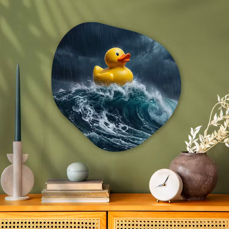 Organische vorm aluminium - Storm - Badeend - Golven — 2