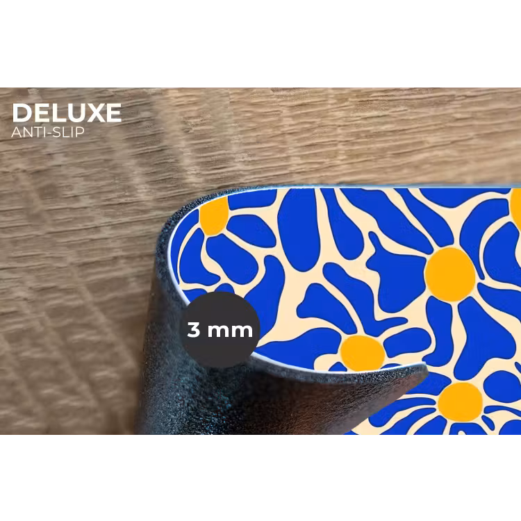 Placemat - 6 stuks - Abstract - Bloem - Blauw — 4