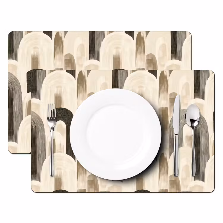 Placemat - 6 stuks - Abstract - Patroon - Bogen — 2