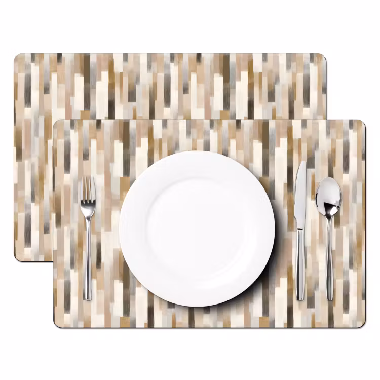 Placemat - 6 stuks - Abstract - Patroon - Kwaststreken — 2
