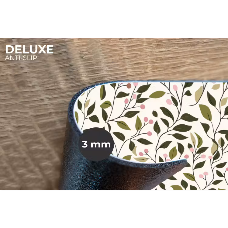 Placemat - 6 stuks - Bladeren - Bessen - Roze — 4