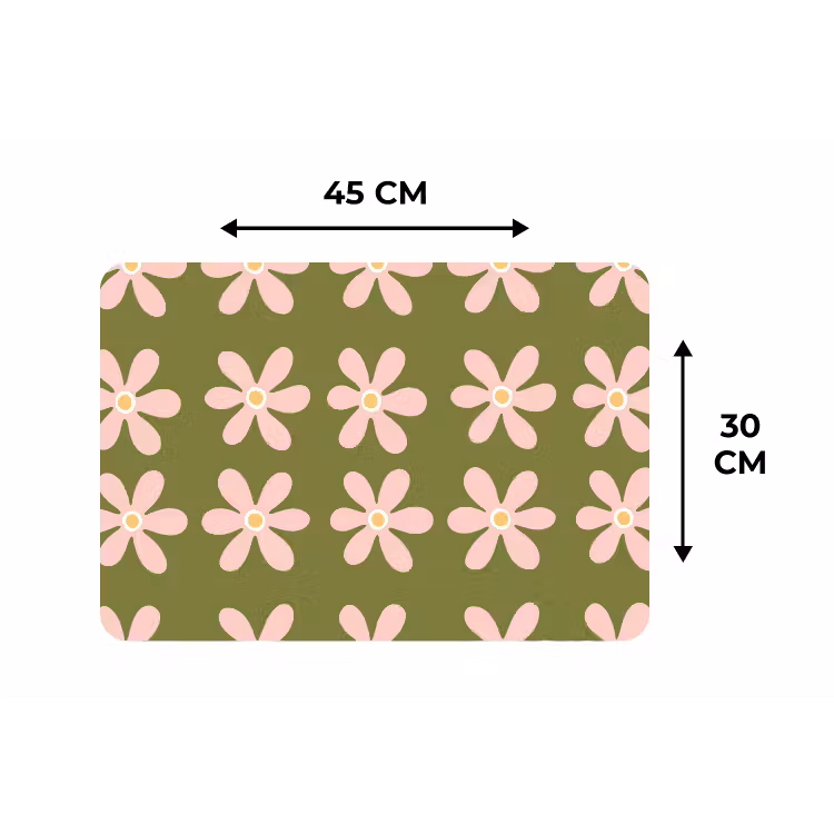 Placemat - 6 stuks - Bloem - Modern - Groen — 3